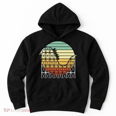 Amusement Park Theme Park Vintage Roller Coaster Hoodie