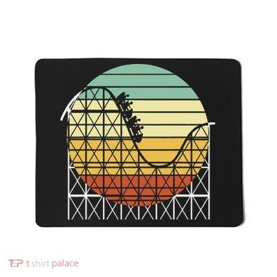 Amusement Park Theme Park Vintage Roller Coaster Mousepad