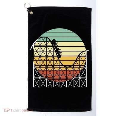 Amusement Park Theme Park Vintage Roller Coaster Golf Towel