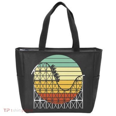 Amusement Park Theme Park Vintage Roller Coaster Tote Bag