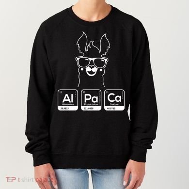 Alpaca Periodic Table Chemist Student Llama Chemistry Nerd Cool Gift Women's Sweatshirt