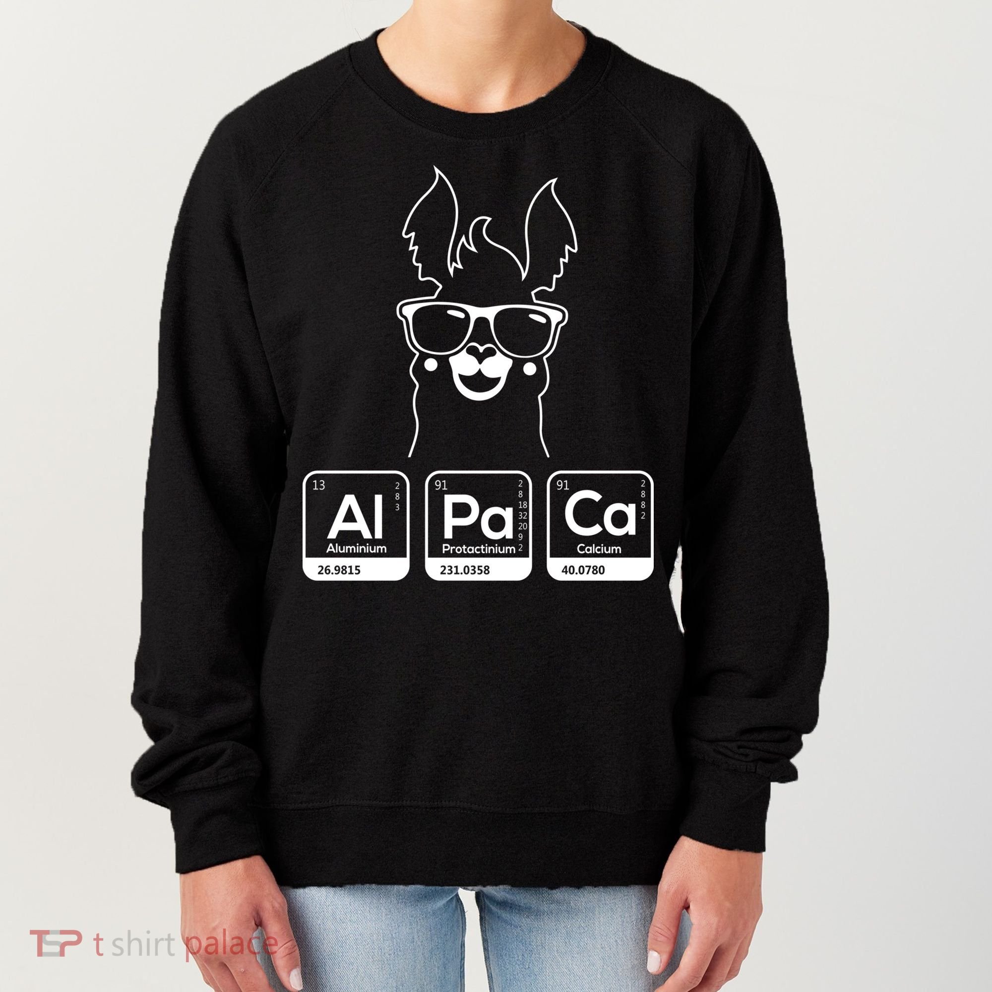 Alpaca Periodic Table Chemist Student Llama Chemistry Nerd Cool Gift Women's Sweatshirt