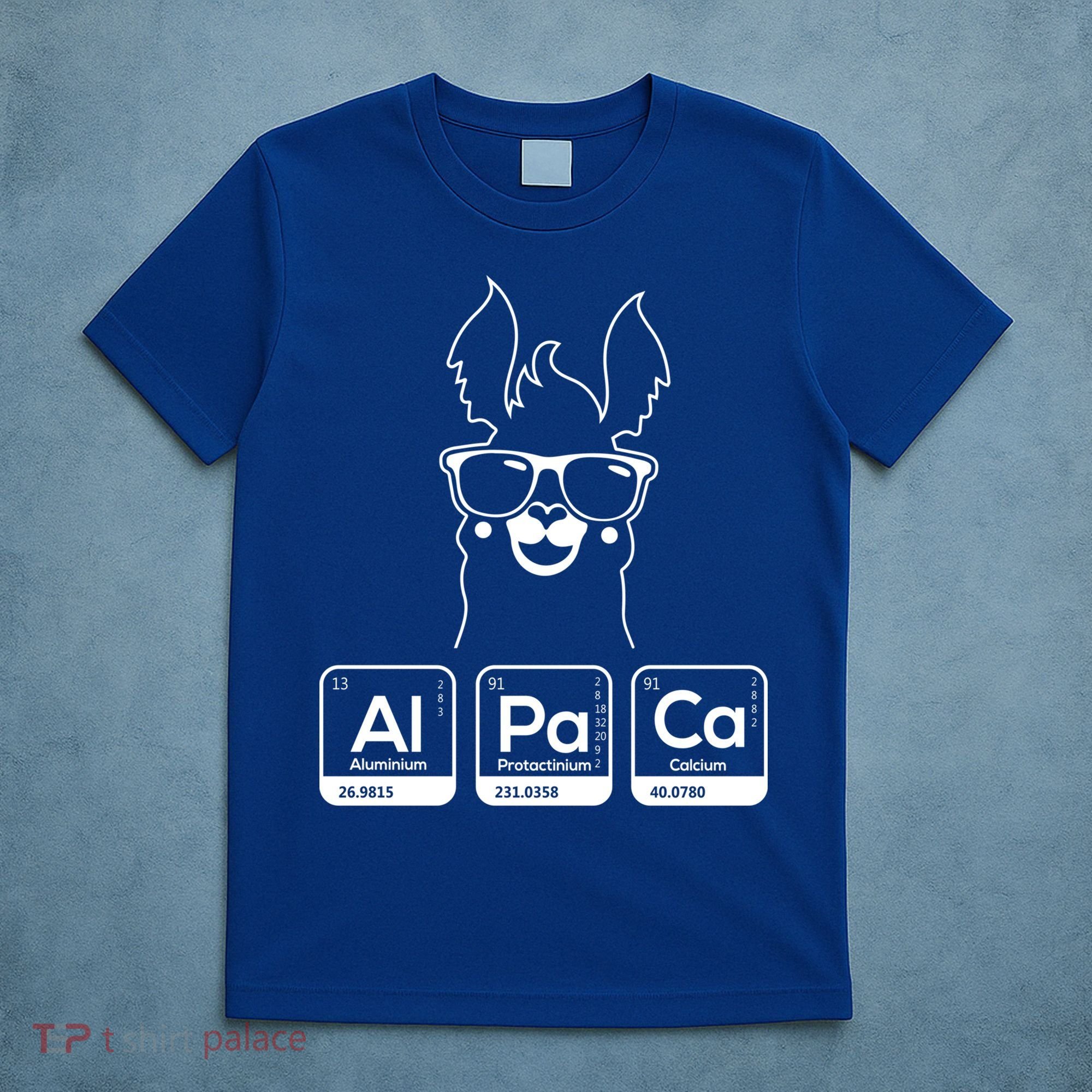 Alpaca Periodic Table Chemist Student Llama Chemistry Nerd Cool Gift T-Shirt