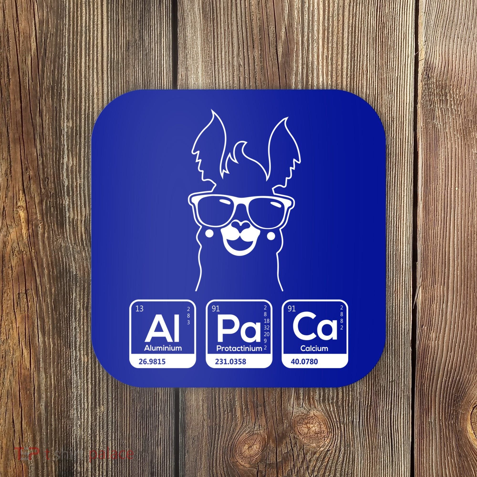 Alpaca Periodic Table Chemist Student Llama Chemistry Nerd Cool Gift Coaster