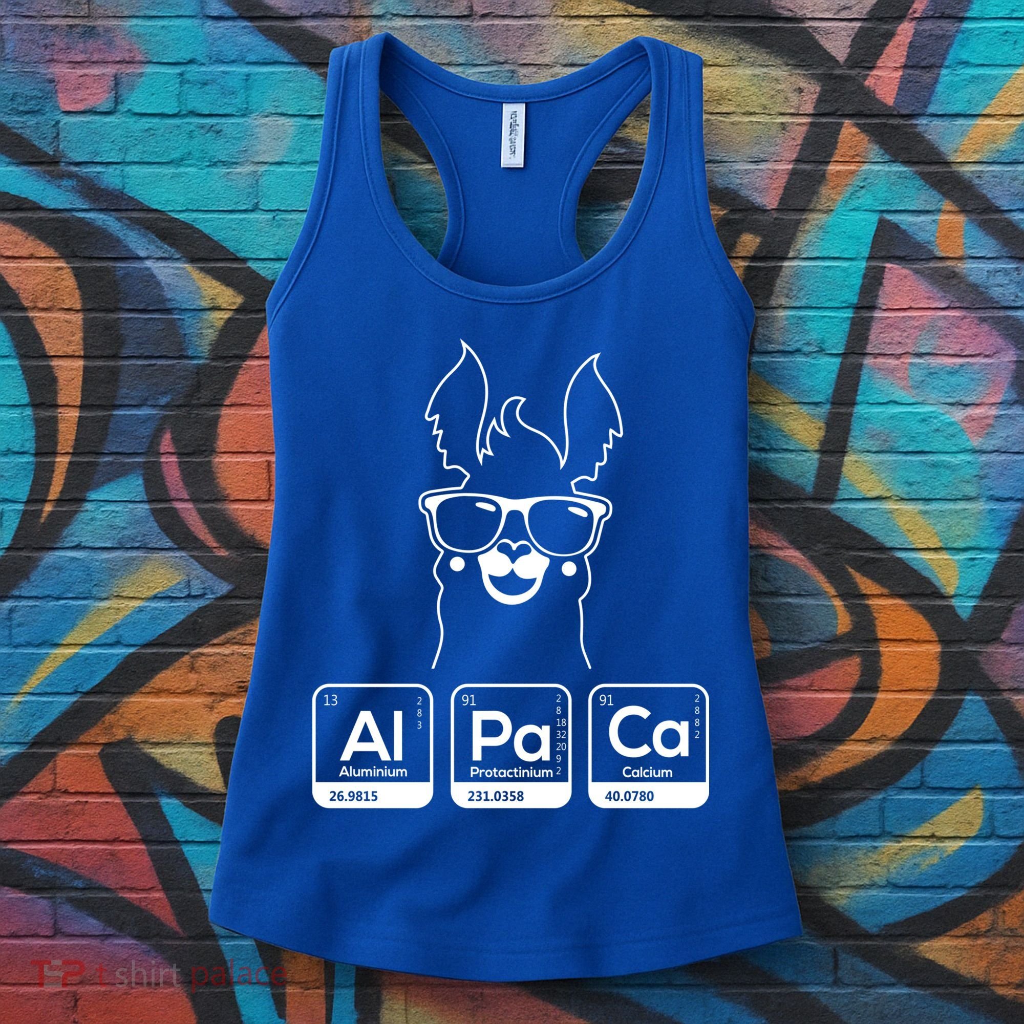Alpaca Periodic Table Chemist Student Llama Chemistry Nerd Cool Gift Women's Tank Top