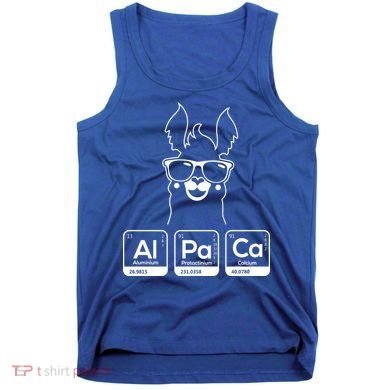 Alpaca Periodic Table Chemist Student Llama Chemistry Nerd Cool Gift Tank Top