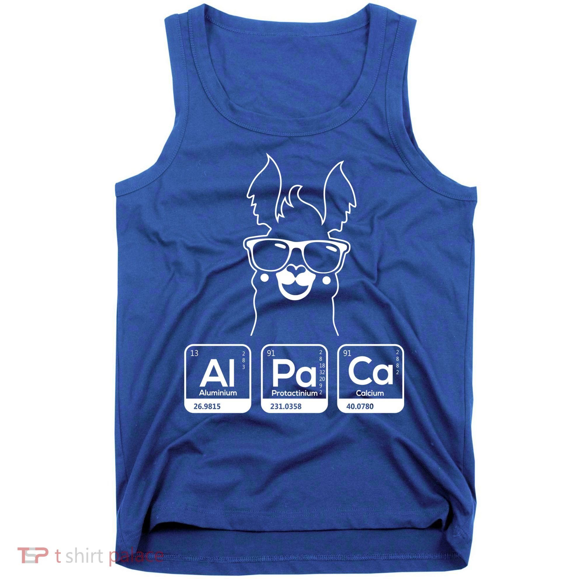 Alpaca Periodic Table Chemist Student Llama Chemistry Nerd Cool Gift Tank Top