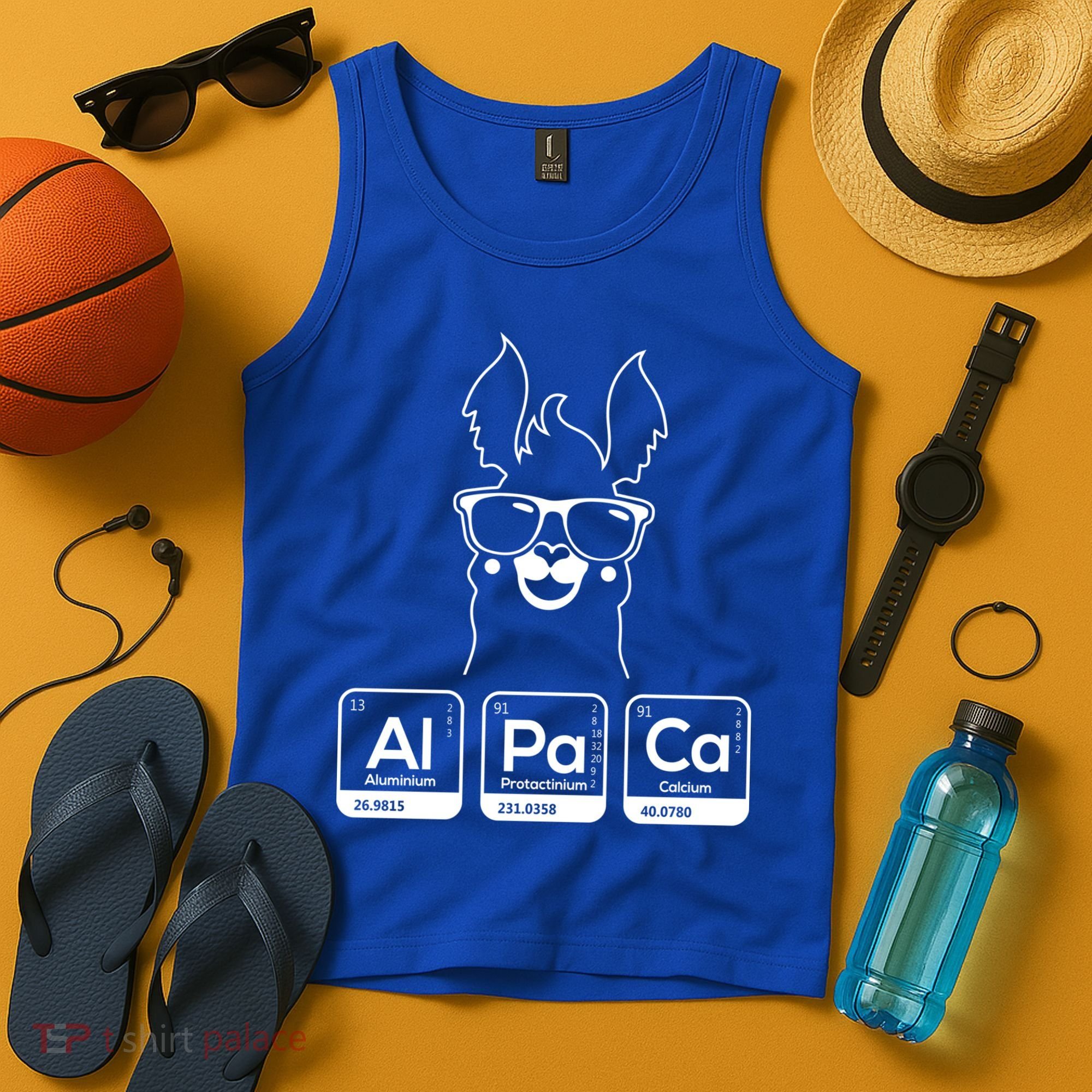 Alpaca Periodic Table Chemist Student Llama Chemistry Nerd Cool Gift Tank Top