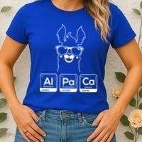 Alpaca Periodic Table Chemist Student Llama Chemistry Nerd Cool Gift Women's T-Shirt thumb 2