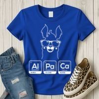 Alpaca Periodic Table Chemist Student Llama Chemistry Nerd Cool Gift Women's T-Shirt thumb 3