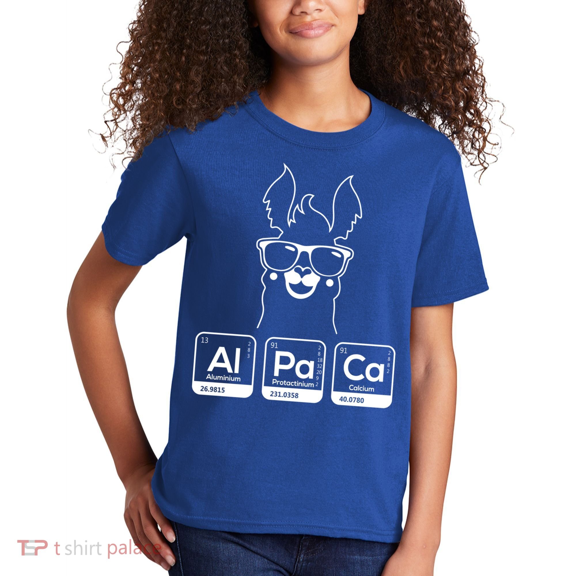 Alpaca Periodic Table Chemist Student Llama Chemistry Nerd Cool Gift Kids T-Shirt