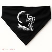 Astronaut Picking The Moon USA-Made Doggie Bandana thumb 0