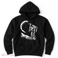 Astronaut Picking The Moon Hoodie thumb 0