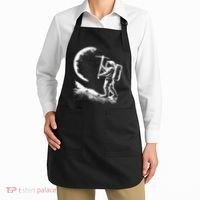 Astronaut Picking The Moon Apron thumb 2