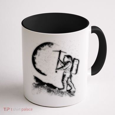 Astronaut Picking The Moon Coffee Mug back