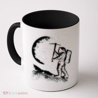 Astronaut Picking The Moon Coffee Mug thumb 0