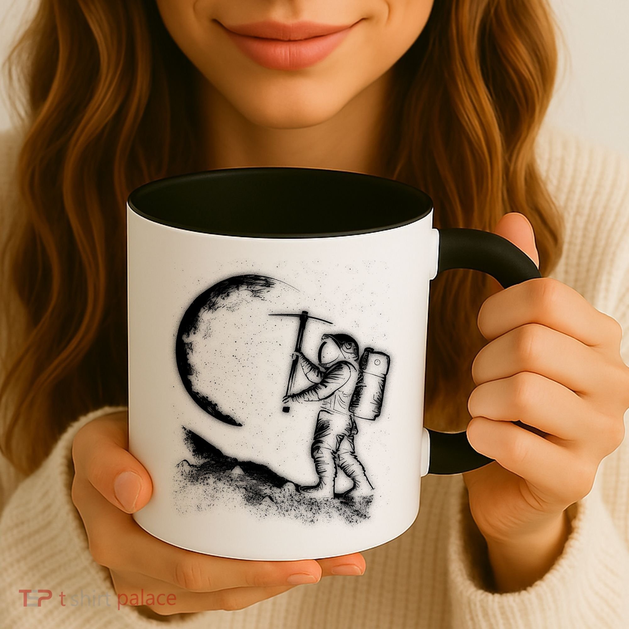 Astronaut Picking The Moon Coffee Mug