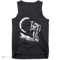 Astronaut Picking The Moon Tank Top thumb 0