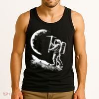 Astronaut Picking The Moon Tank Top thumb 3