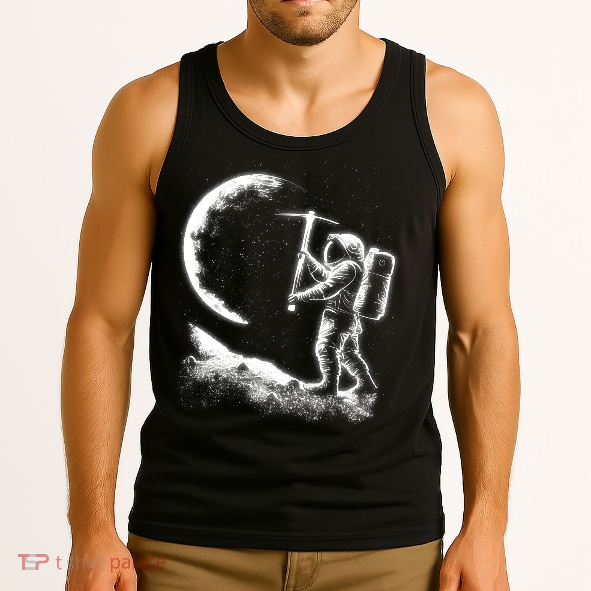 Astronaut Picking The Moon Tank Top