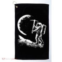 Astronaut Picking The Moon Golf Towel thumb 0