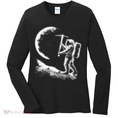 Astronaut Picking The Moon Women's Long Sleeve Shirt