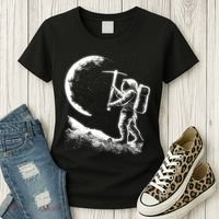 Astronaut Picking The Moon Women's T-Shirt thumb 3