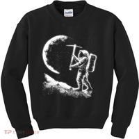 Astronaut Picking The Moon Kids Sweatshirt thumb 0