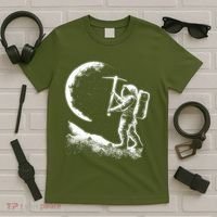 Astronaut Picking The Moon T-Shirt thumb 5