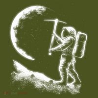 Astronaut Picking The Moon Mousepad thumb 1