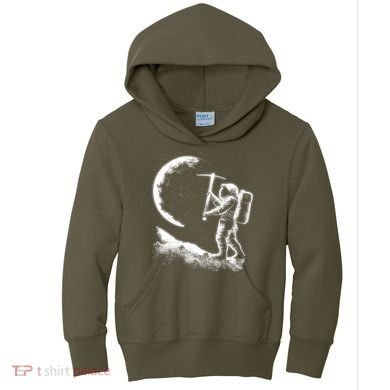 Astronaut Picking The Moon Kids Hoodie