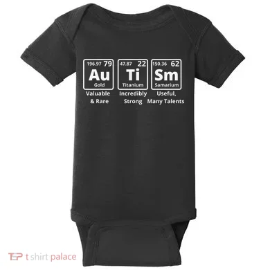 Autism Periodic Table Elements Spelling Baby Bodysuit