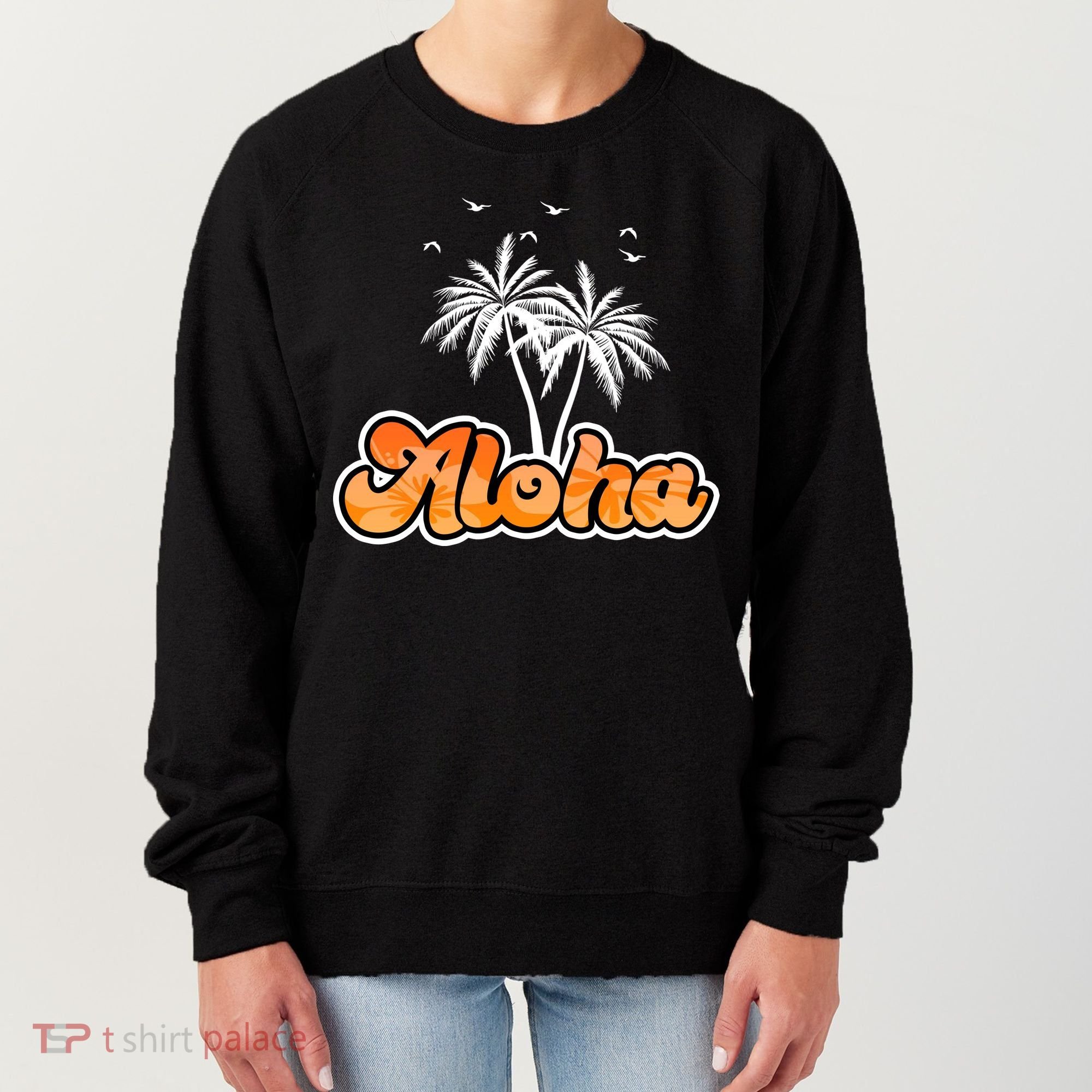 Aloha Palm Trees Hawaii Tropical Women's Sweatshirt