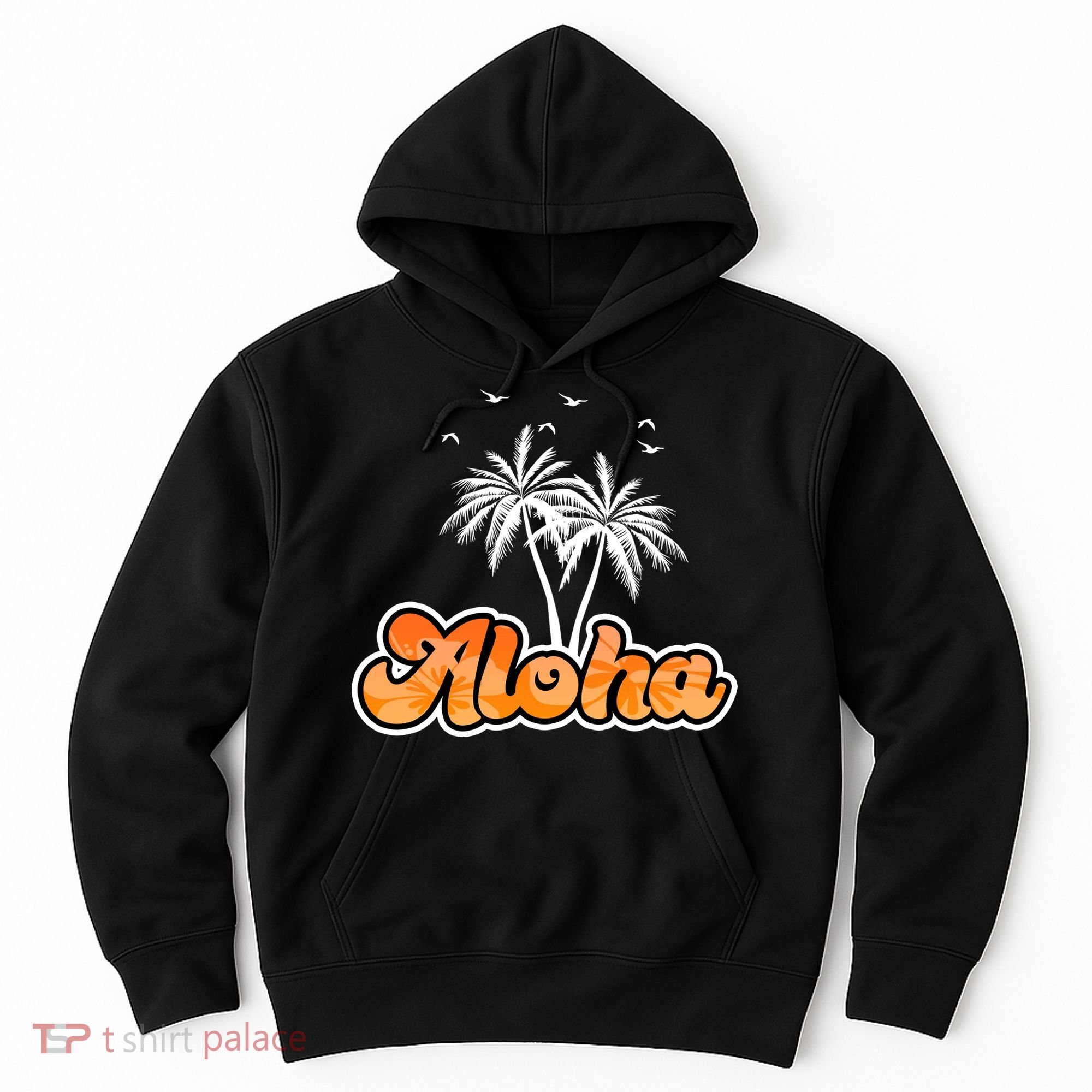 Aloha Palm Trees Hawaii Tropical Hoodie