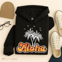 Aloha Palm Trees Hawaii Tropical Hoodie thumb 4
