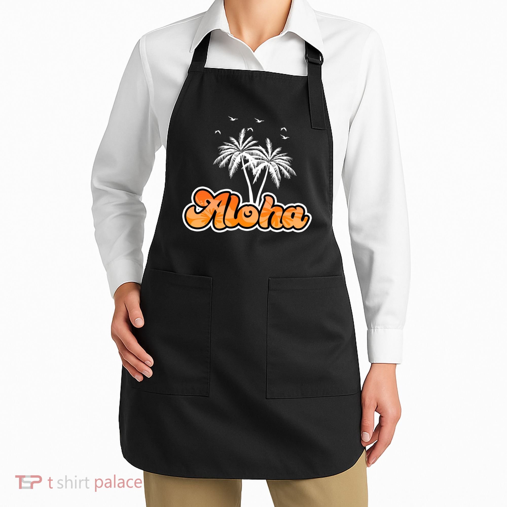 Aloha Palm Trees Hawaii Tropical Apron