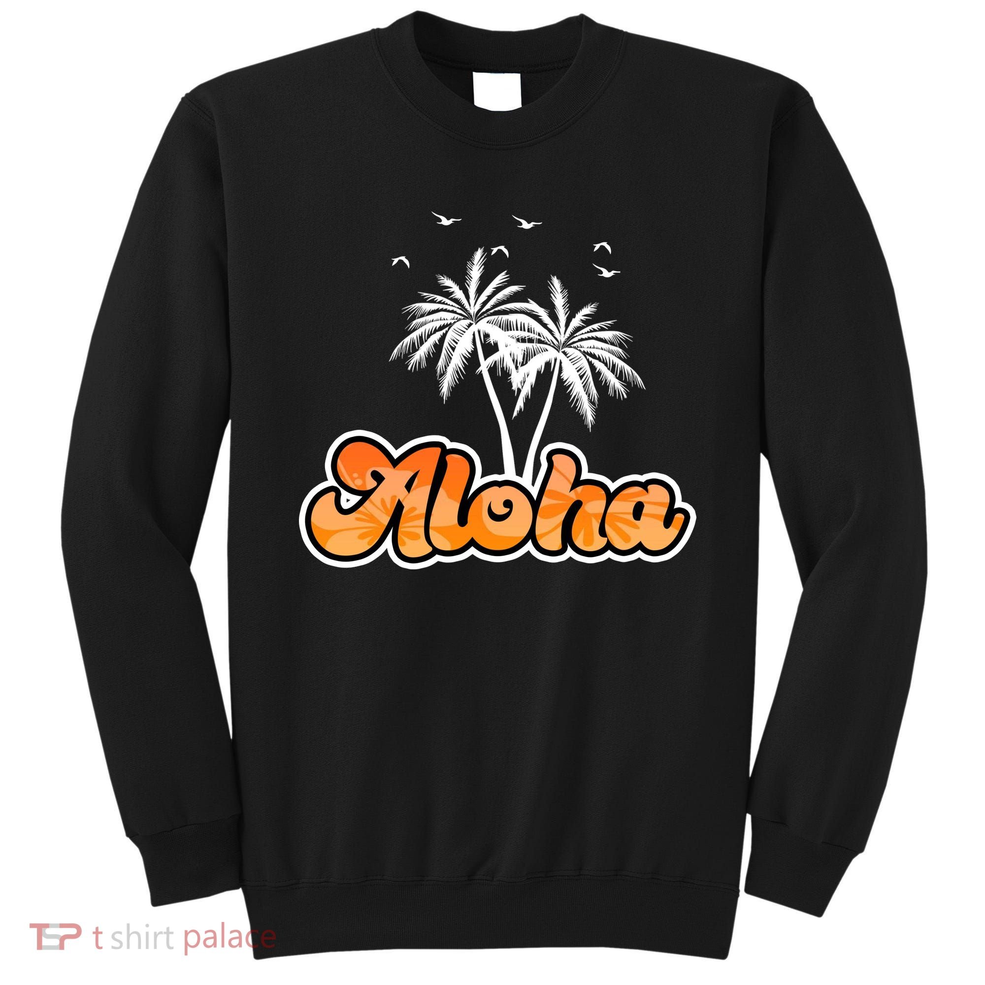 Aloha Palm Trees Hawaii Tropical Sweatshirt