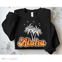 Aloha Palm Trees Hawaii Tropical Sweatshirt thumb 2