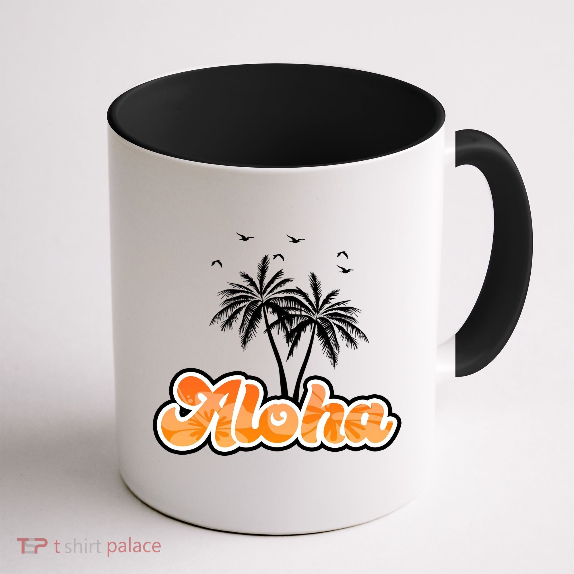Aloha Palm Trees Hawaii Tropical Coffee Mug