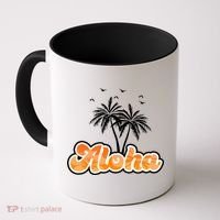Aloha Palm Trees Hawaii Tropical Coffee Mug thumb 0