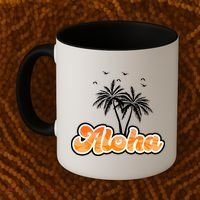 Aloha Palm Trees Hawaii Tropical Coffee Mug thumb 2