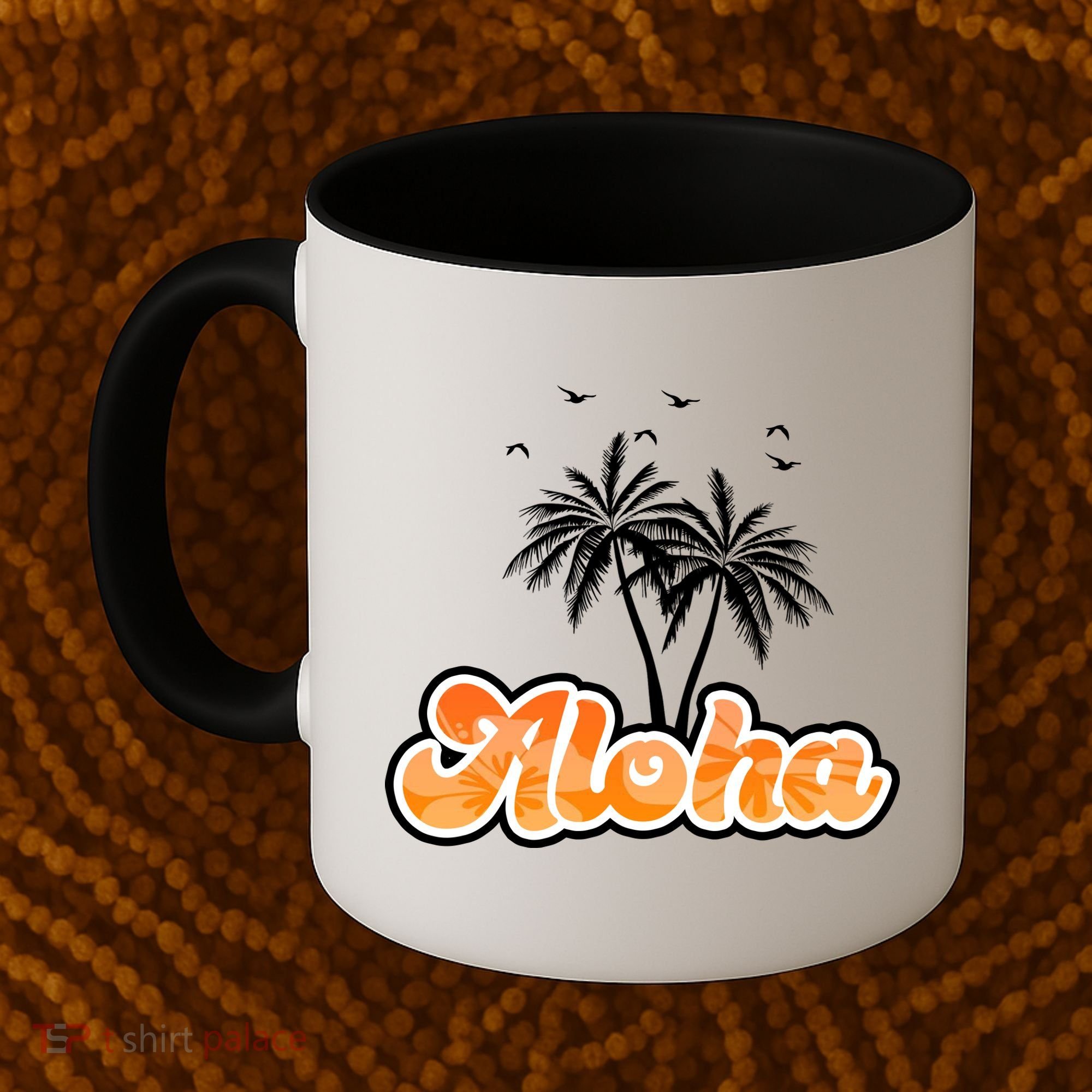 Aloha Palm Trees Hawaii Tropical Coffee Mug