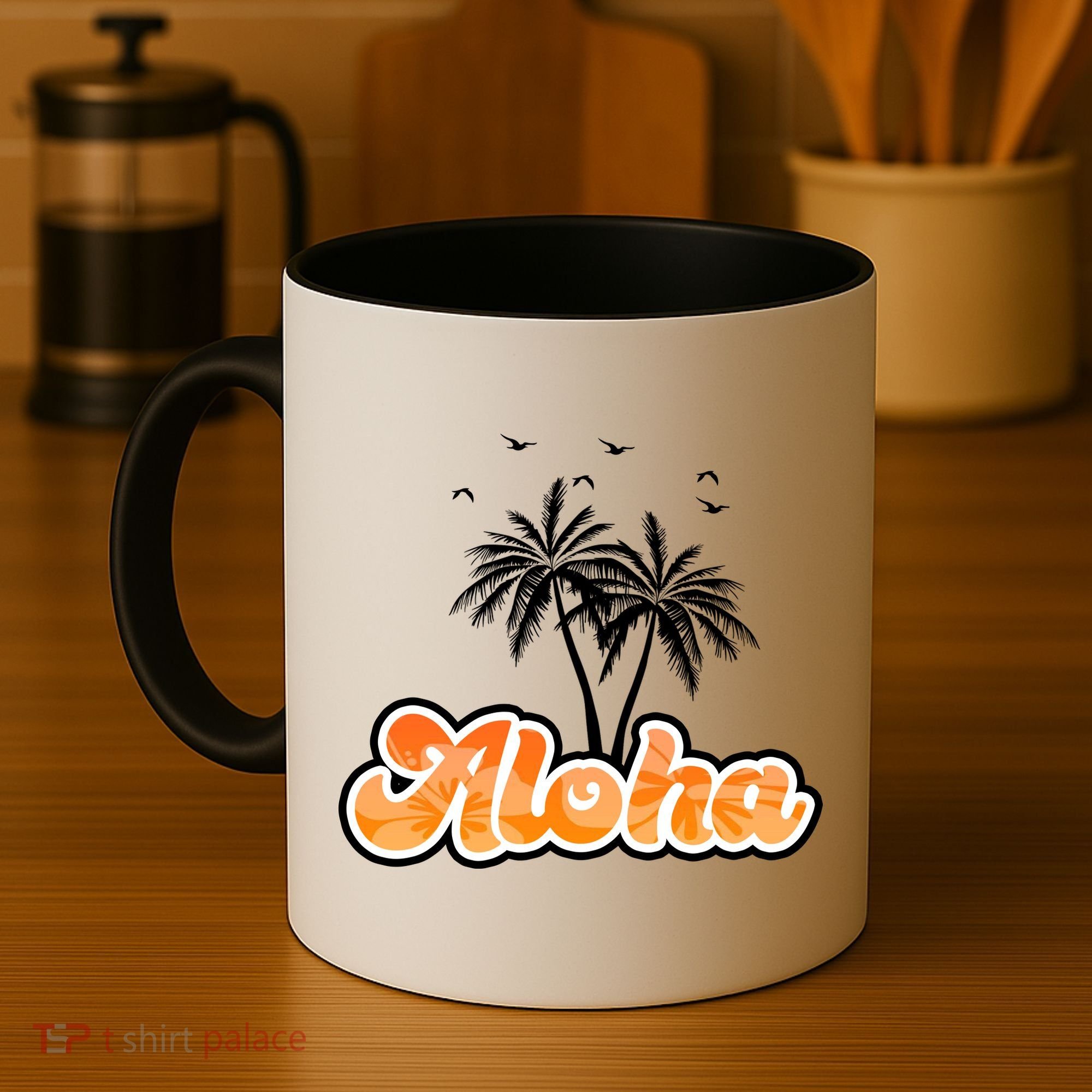 Aloha Palm Trees Hawaii Tropical Coffee Mug