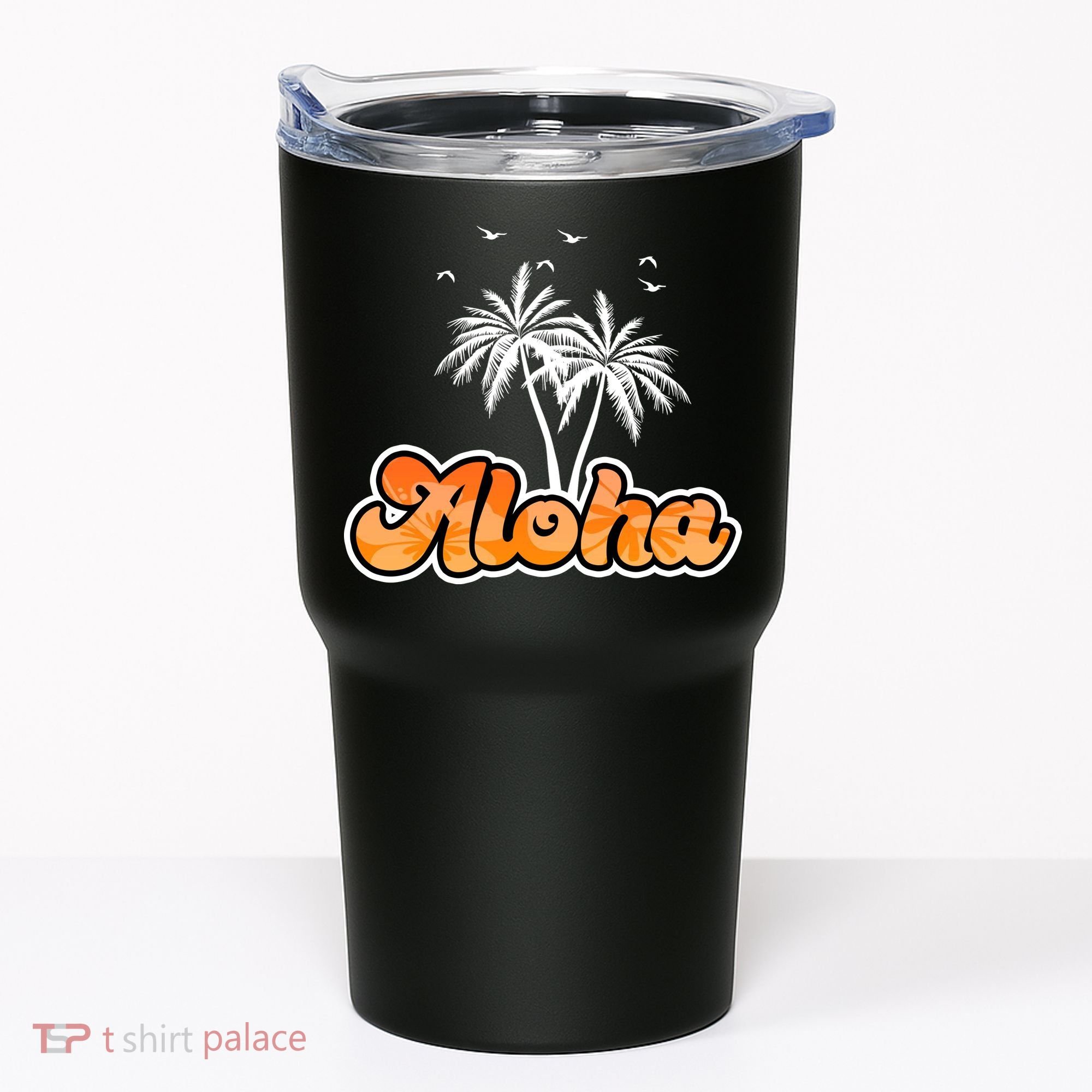 Aloha Palm Trees Hawaii Tropical Tumbler