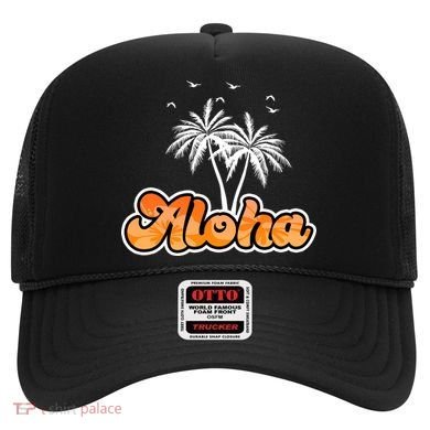 Aloha Palm Trees Hawaii Tropical Hat