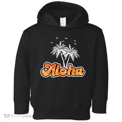 Aloha Palm Trees Hawaii Tropical Toddler Hoodie