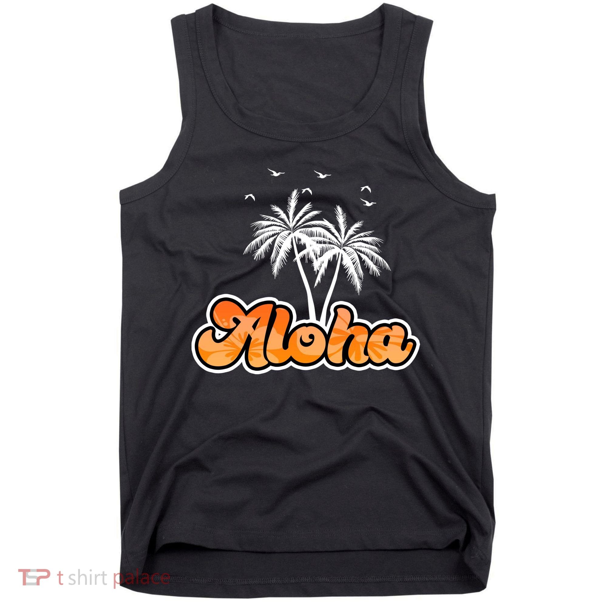 Aloha Palm Trees Hawaii Tropical Tank Top