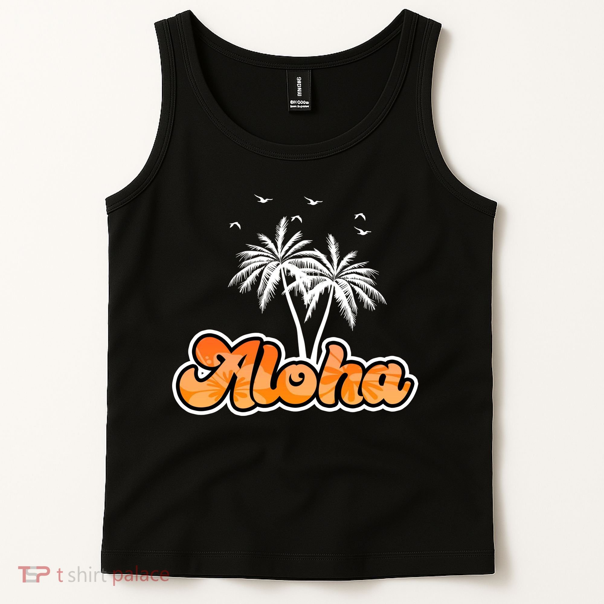 Aloha Palm Trees Hawaii Tropical Tank Top