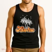 Aloha Palm Trees Hawaii Tropical Tank Top thumb 3