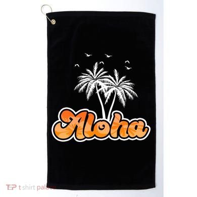 Aloha Palm Trees Hawaii Tropical Golf Towel